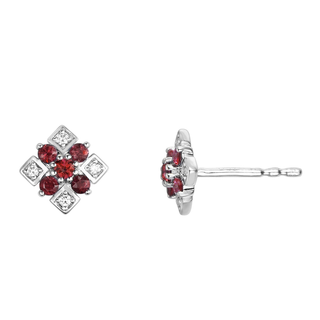 Novell Global - Earrings with Diamonds and Rubies