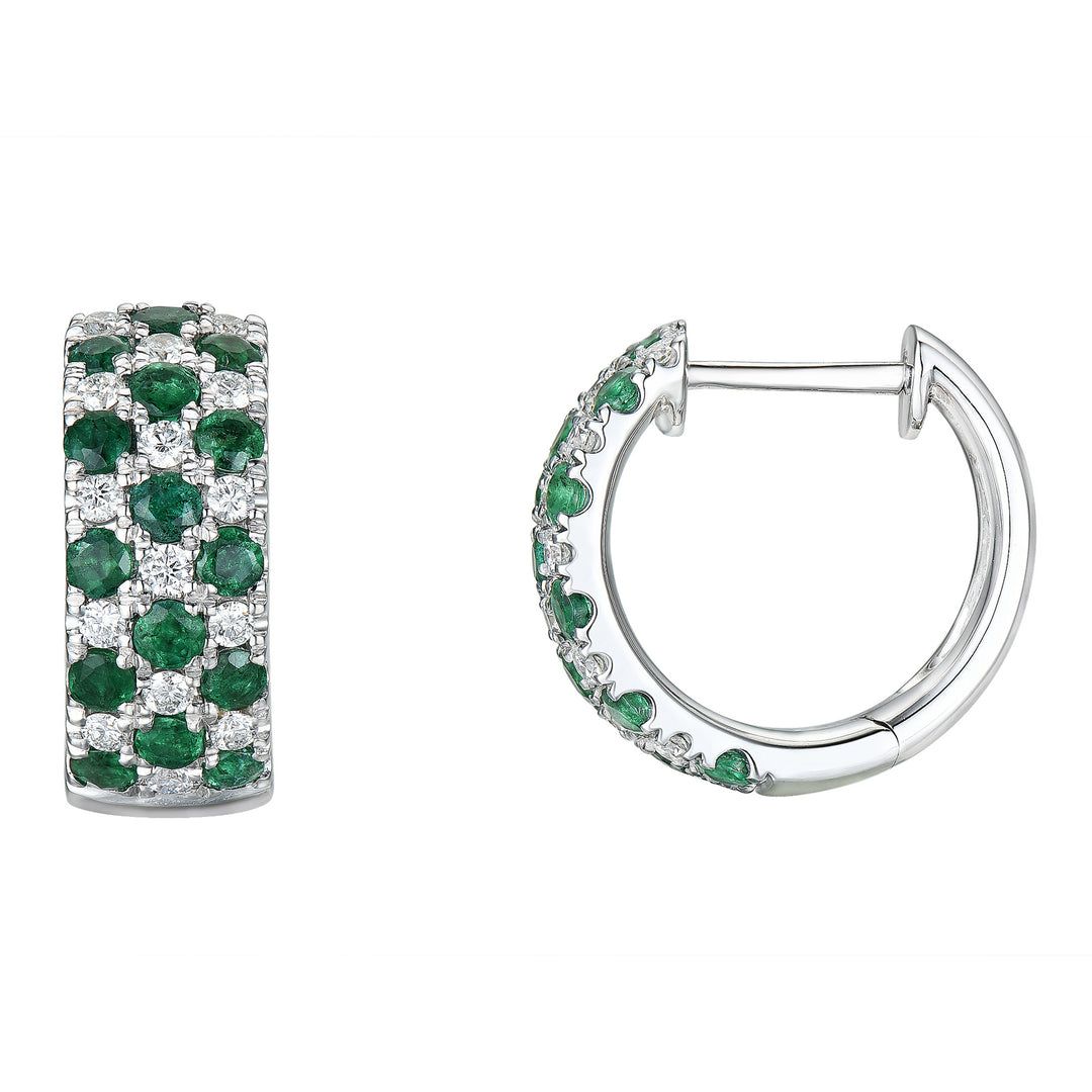 Novell Global - Earrings with Diamonds and Emeralds