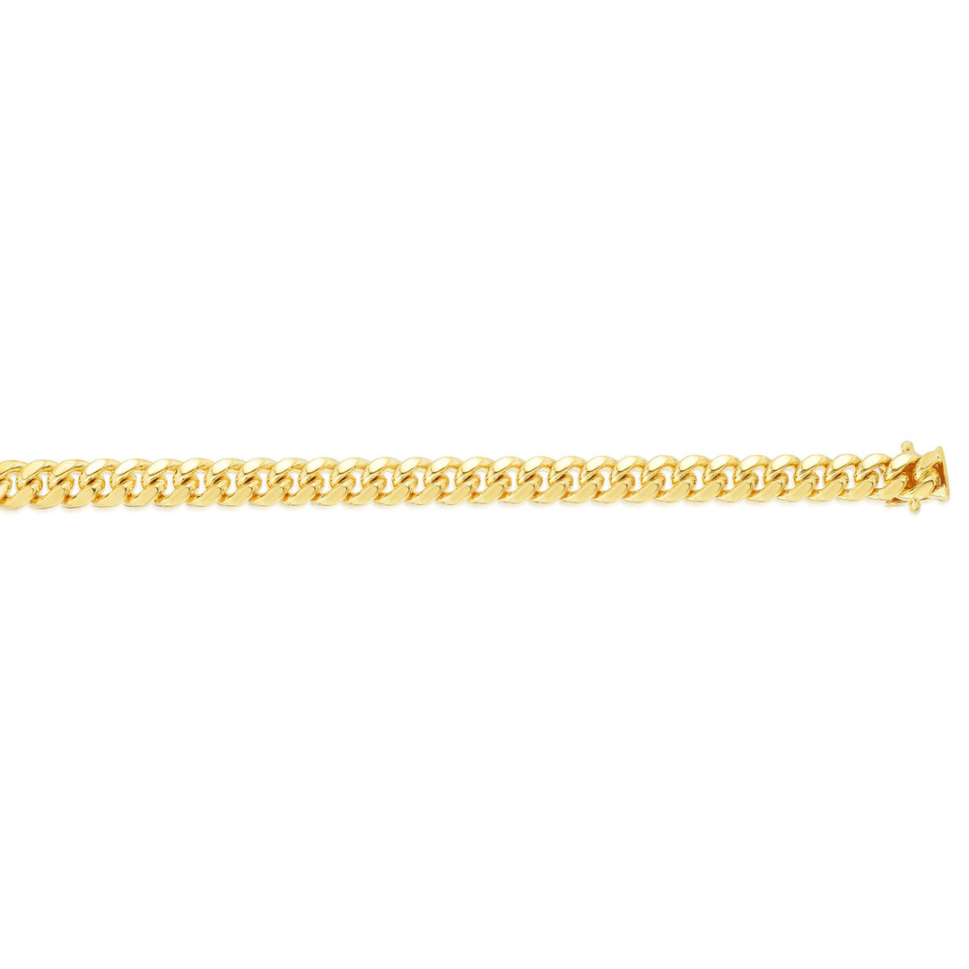14K Gold 8.5"" 7.1mm Classic Miami Cuban