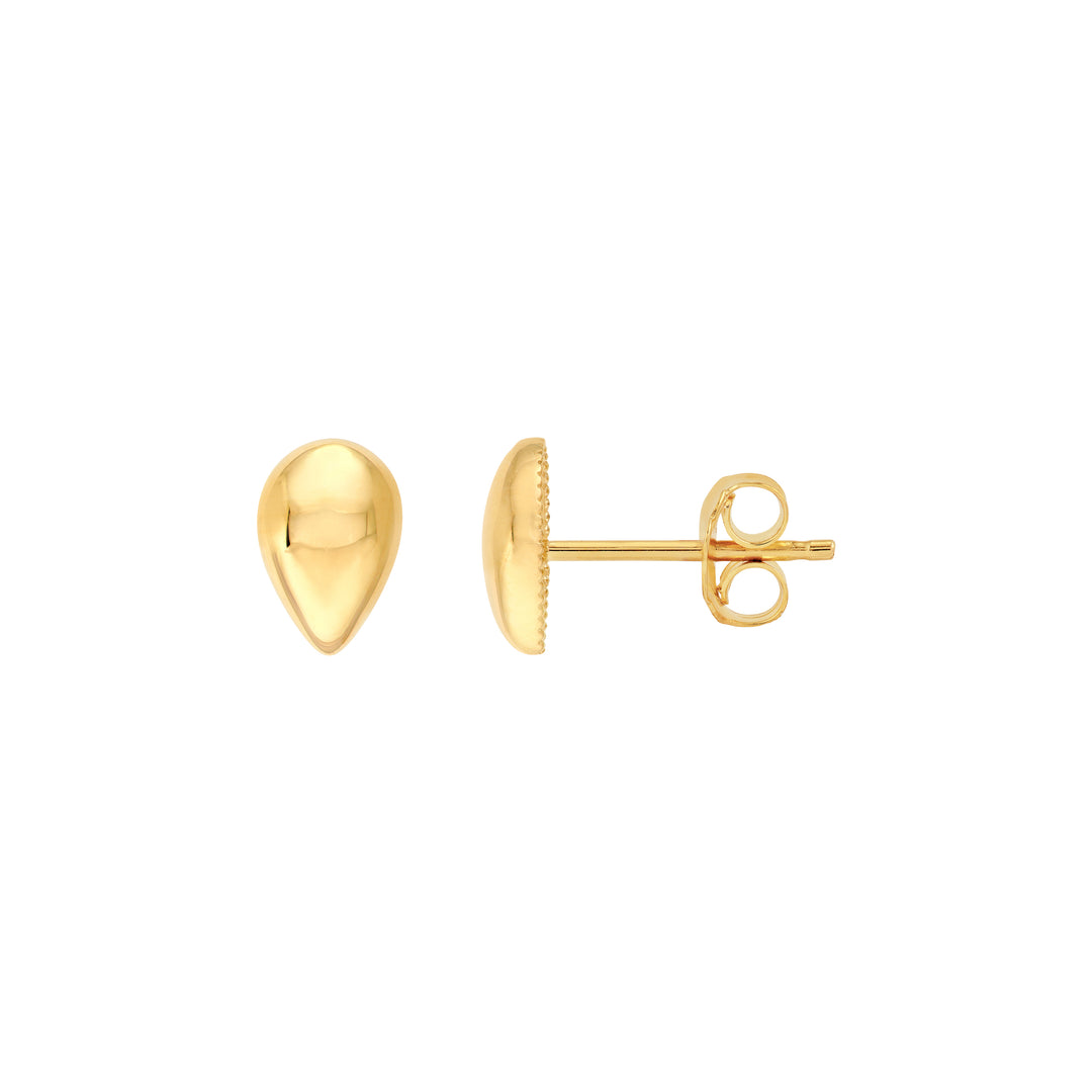 Polished Teardrop Stud Earrings