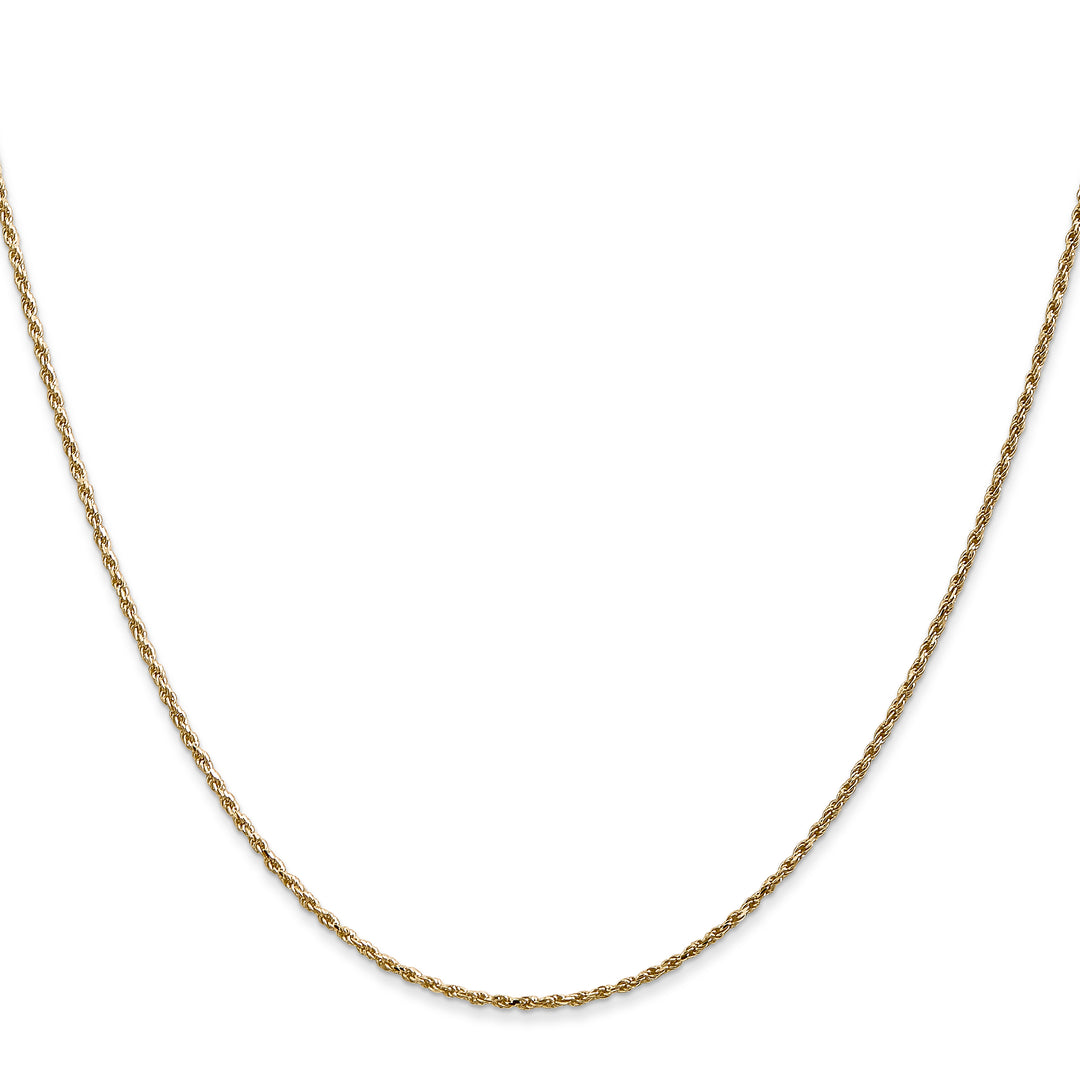 14k 1.15mm Diamond Cut Machine-made Rope Chain