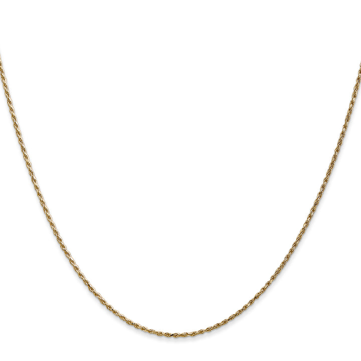 14k 1.15mm Diamond Cut Machine-made Rope Chain