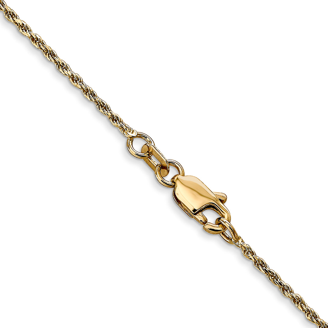 14k 1.15mm Diamond Cut Machine-made Rope Chain
