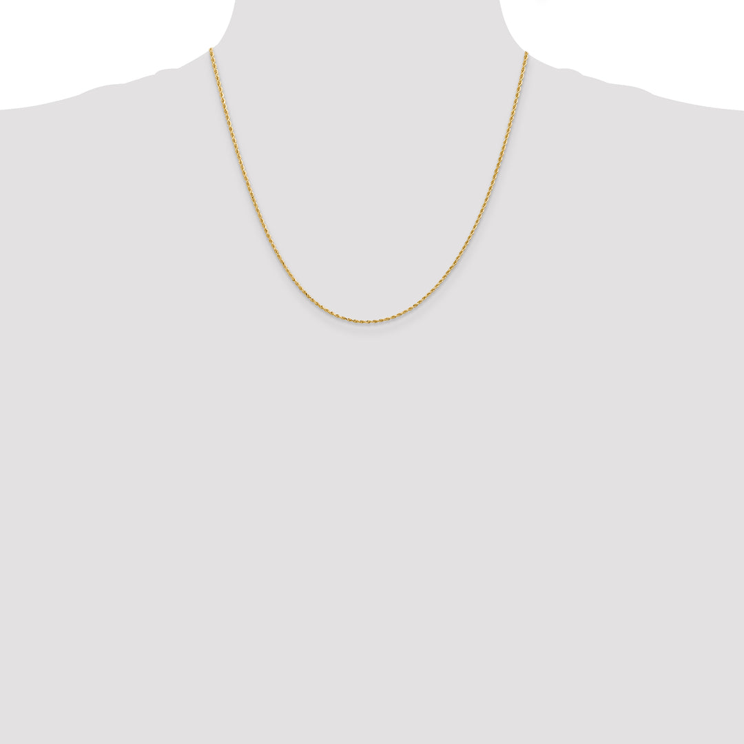 14k 1.5mm Diamond-cut Rope Chain