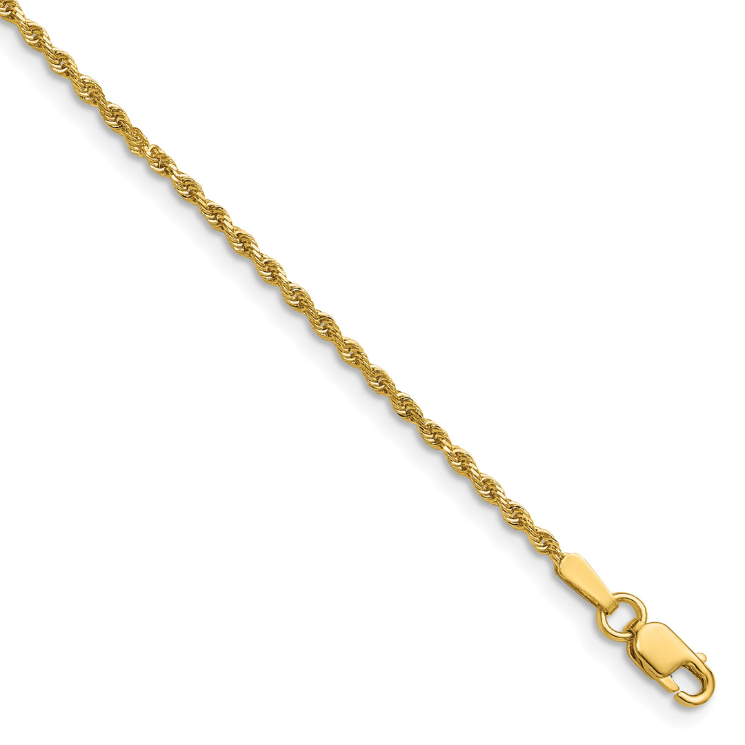 14k 1.5mm Diamond-cut Rope Chain