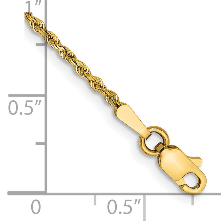 14k 1.5mm Diamond-cut Rope Chain