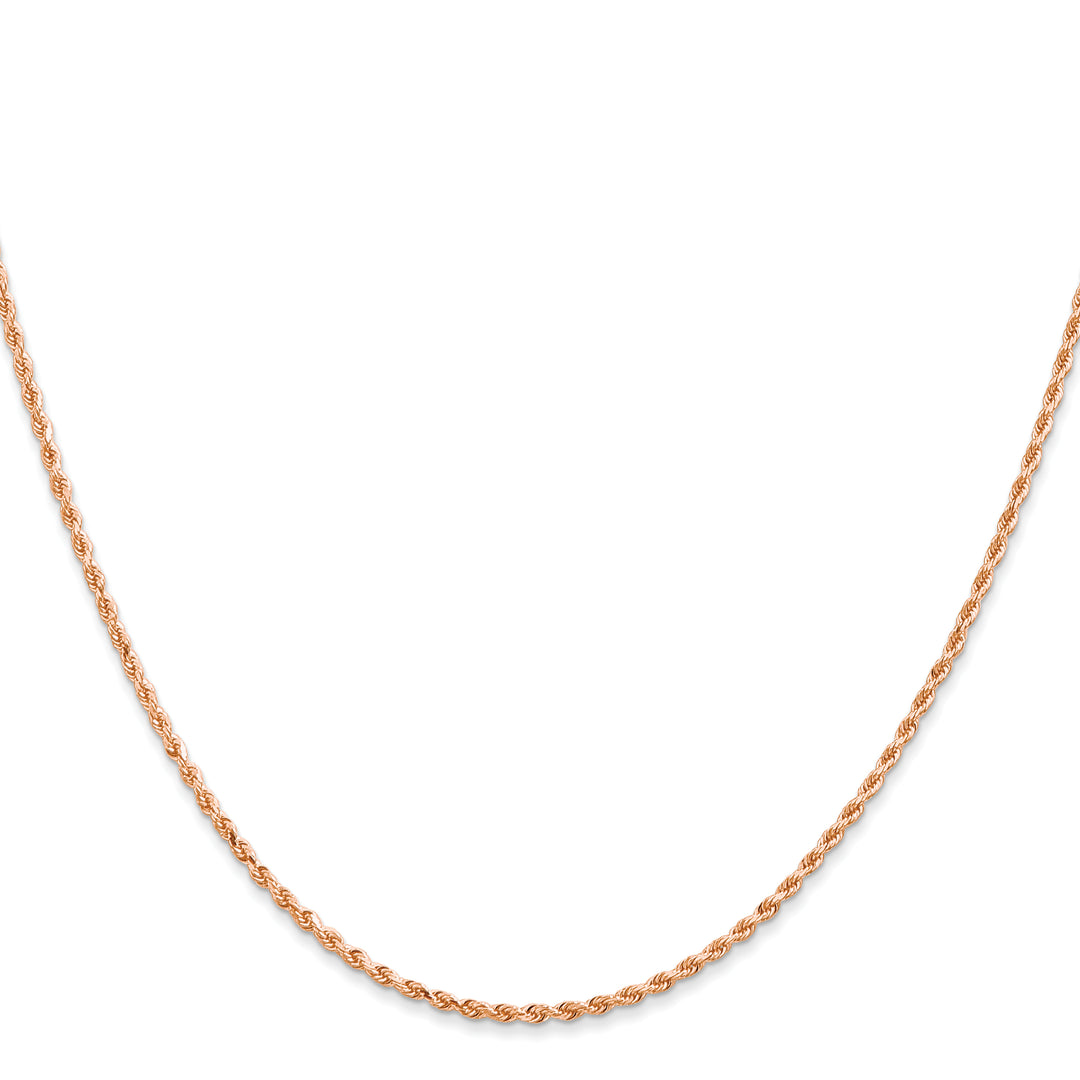 14k Rose Gold 1.5mm Diamond-cut Rope Chain