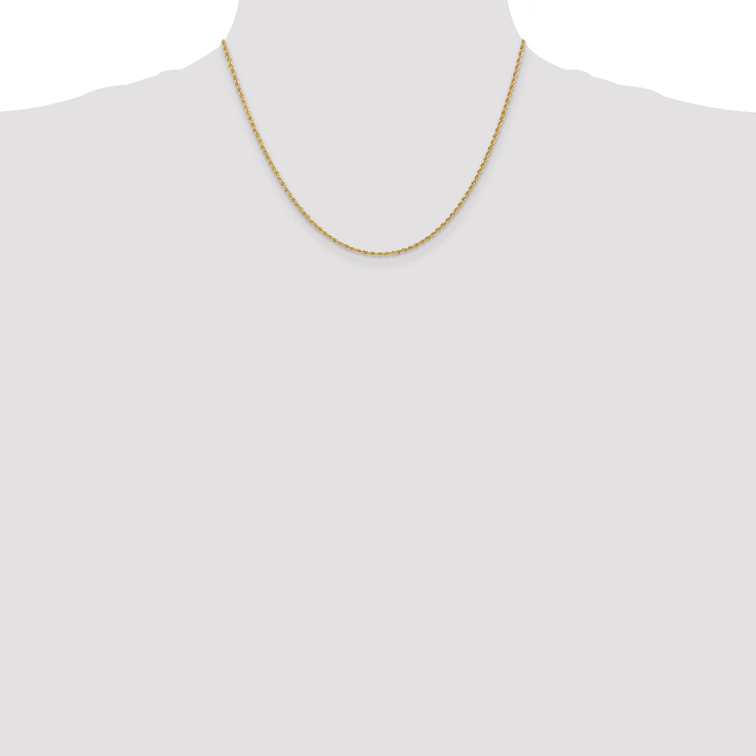 14k 1.5mm Solid Rope Chain