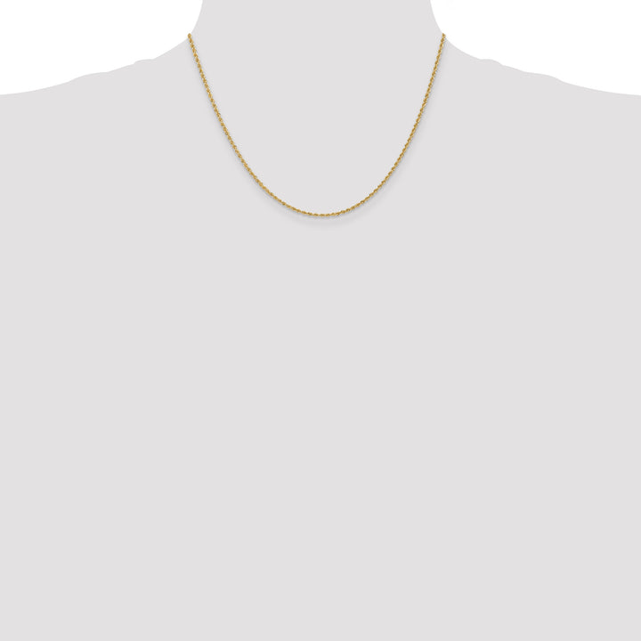 14k 1.5mm Solid Rope Chain