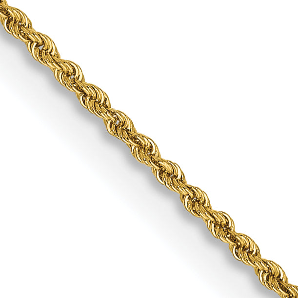 14k 1.5mm Solid Rope Chain
