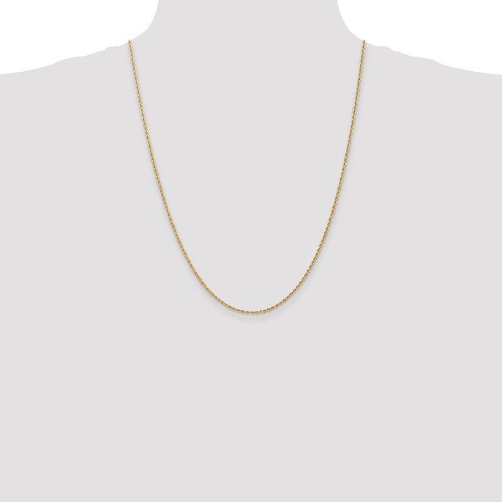 14k 1.5mm Solid Rope Chain
