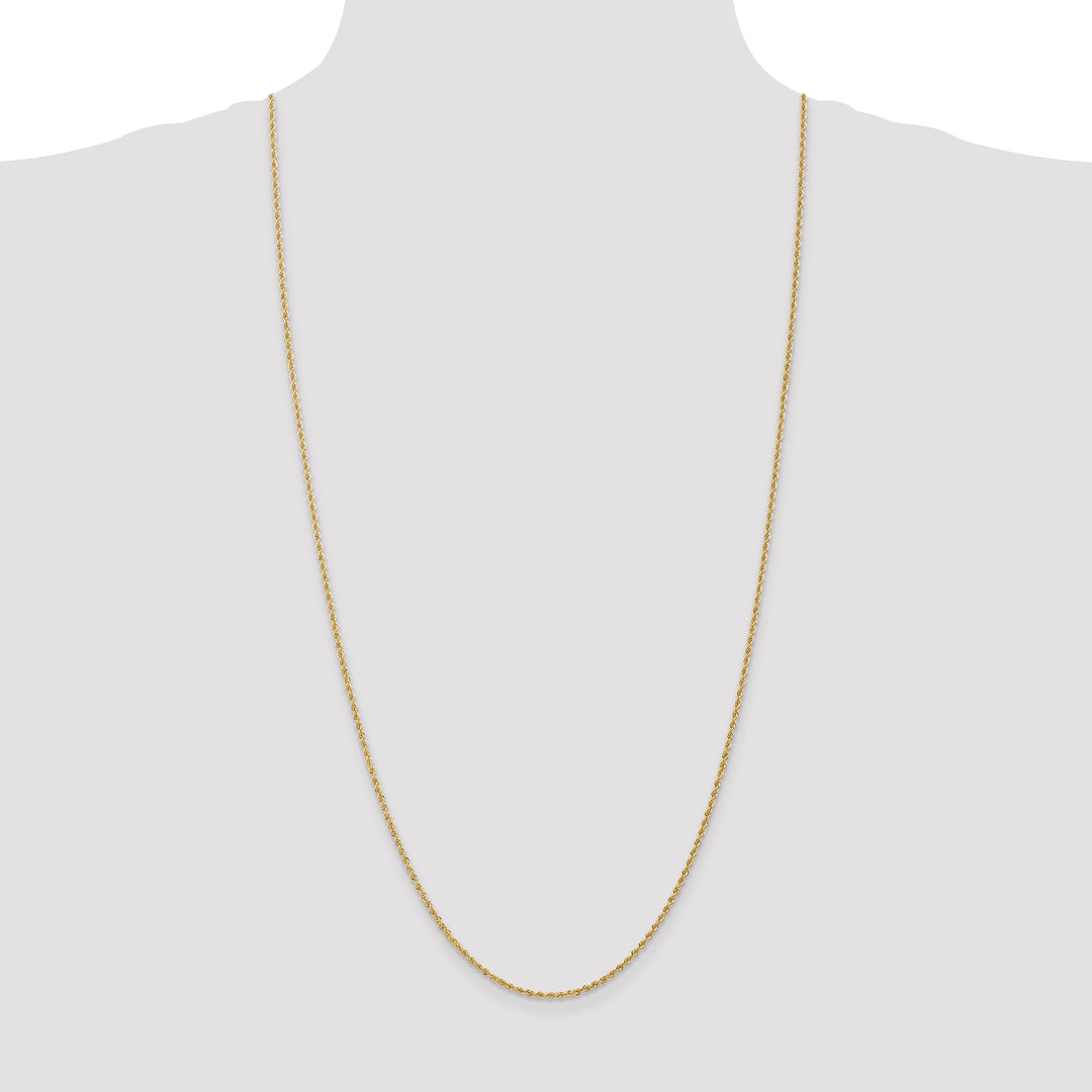 14k 1.5mm Solid Rope Chain
