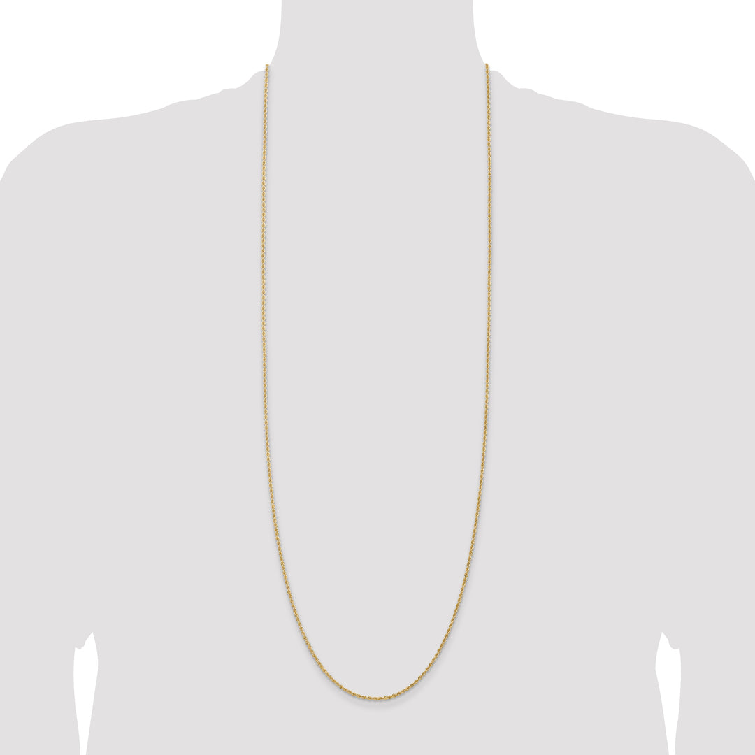 14k 1.5mm Solid Rope Chain