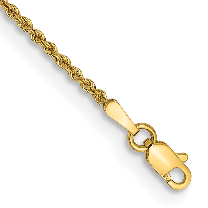 14k 1.5mm Solid Rope Chain Anklet