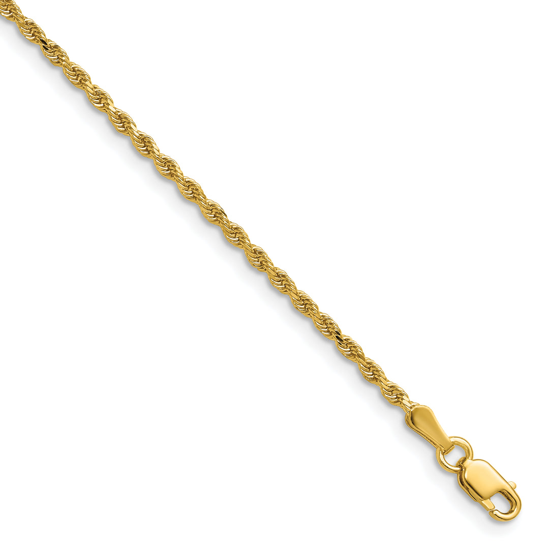14k 1.75mm Diamond-cut Rope Chain