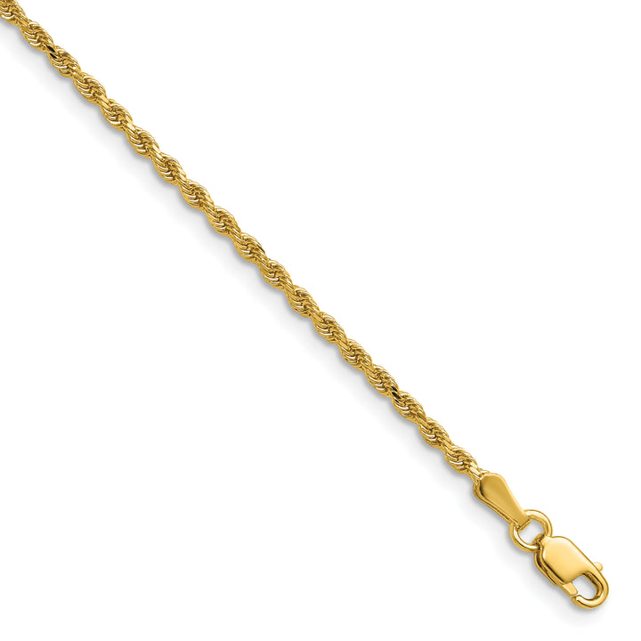 14k 1.75mm Diamond-cut Rope Chain