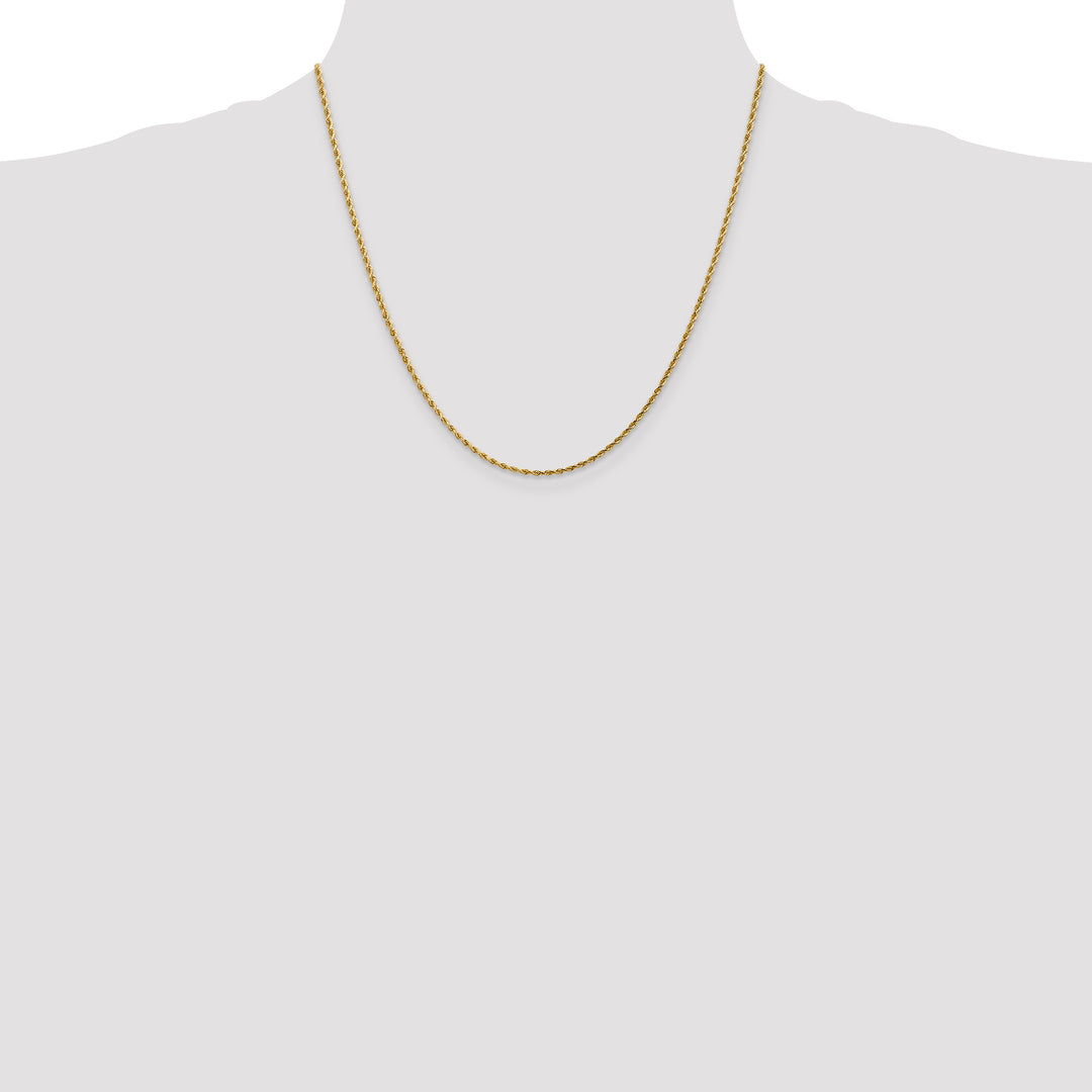 14k 1.75mm Diamond-cut Rope Chain