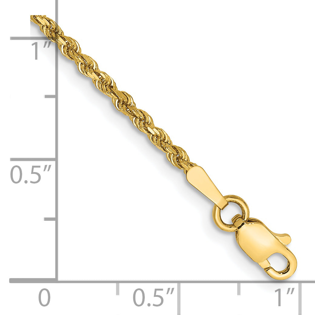 14k 1.75mm Diamond-cut Rope Chain