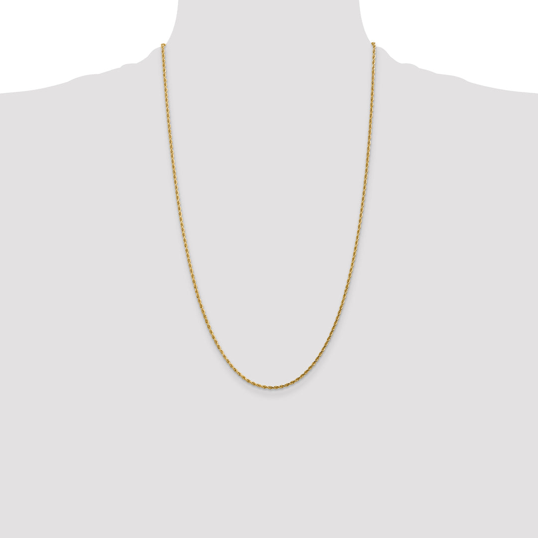 14k 1.75mm D/C Rope with Lobster Clasp Chain