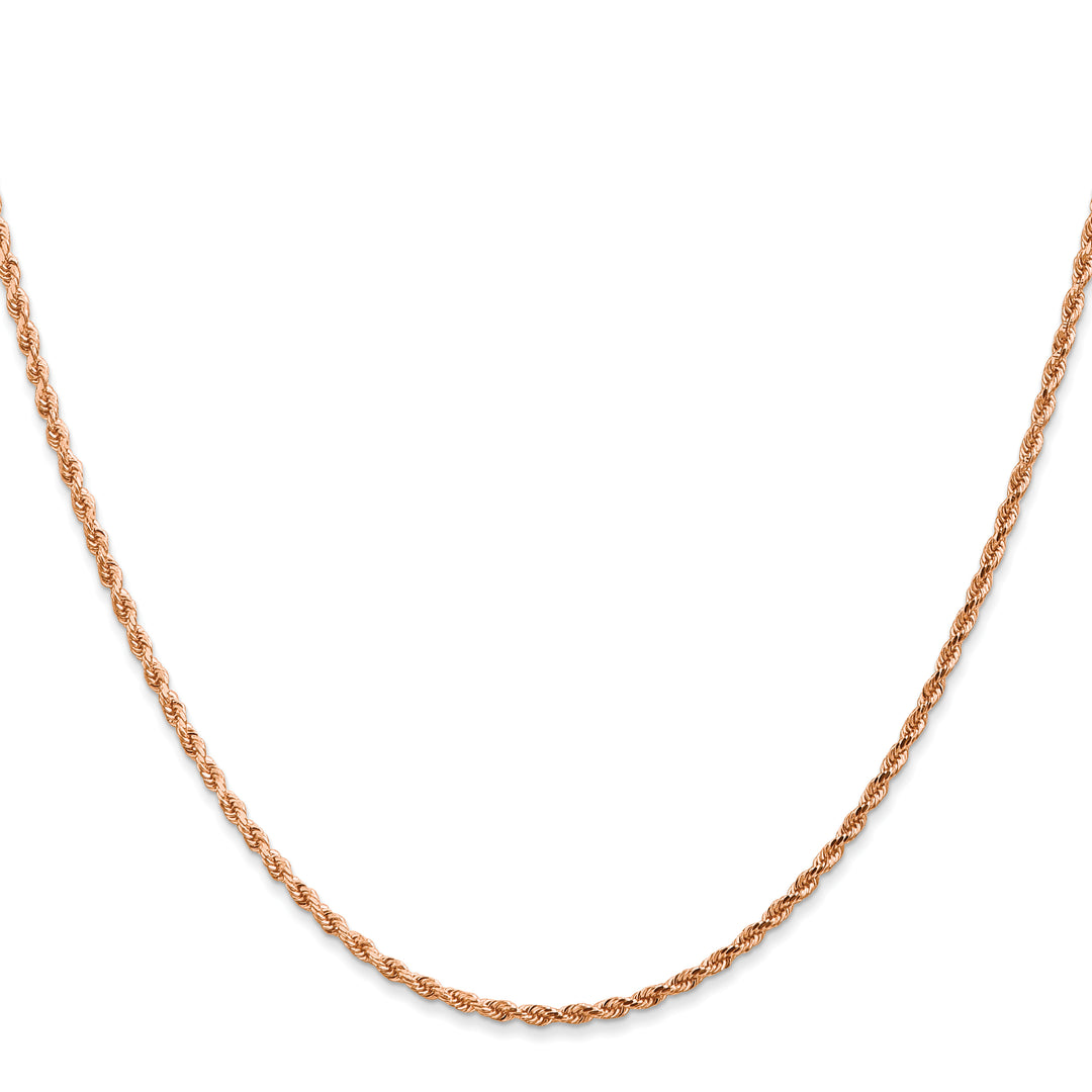 14k Rose Gold 1.75mm Diamond-cut Rope Chain