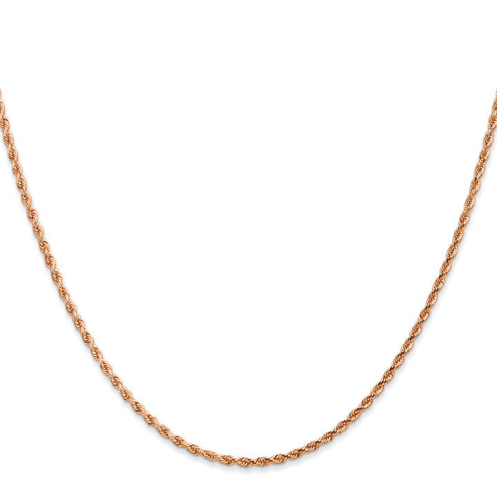 14k Rose Gold 1.75mm Diamond-cut Rope Chain