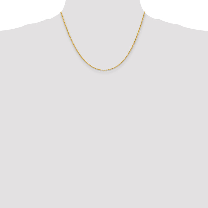 14k 2.0mm Solid Rope Chain