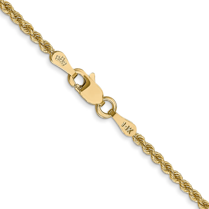 14k 2.0mm Solid Rope Chain