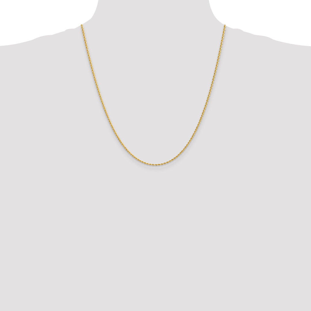 14k 2.0mm Solid Rope Chain
