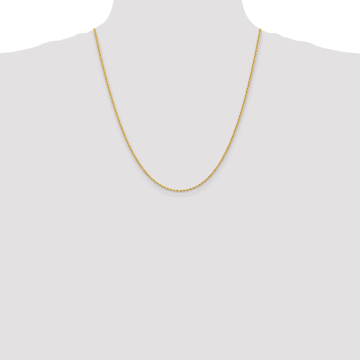 14k 2.0mm Solid Rope Chain