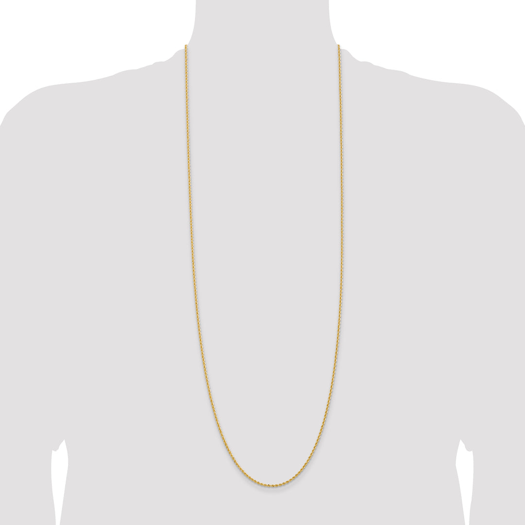 14k 2.0mm Solid Rope Chain