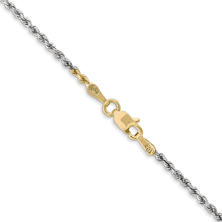 14k Tri-color 1.75mm Diamond-cut Rope Chain