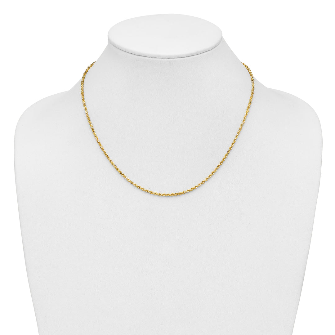 14k 2.0mm Diamond-cut Rope Chain