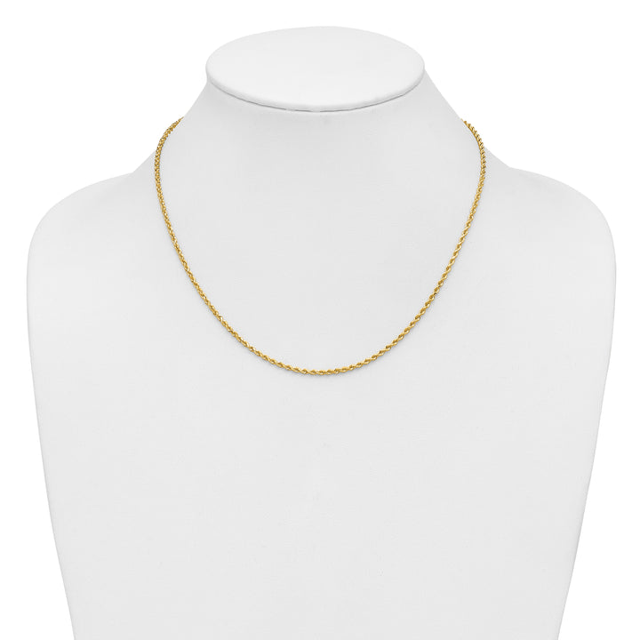 14k 2.0mm Diamond-cut Rope Chain