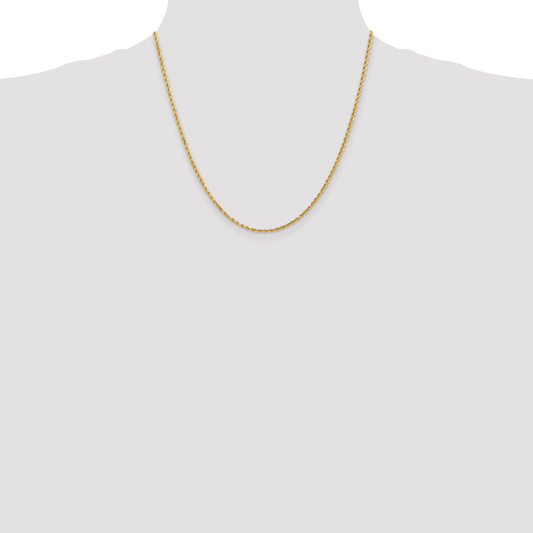 14k 2.0mm Diamond-cut Rope Chain