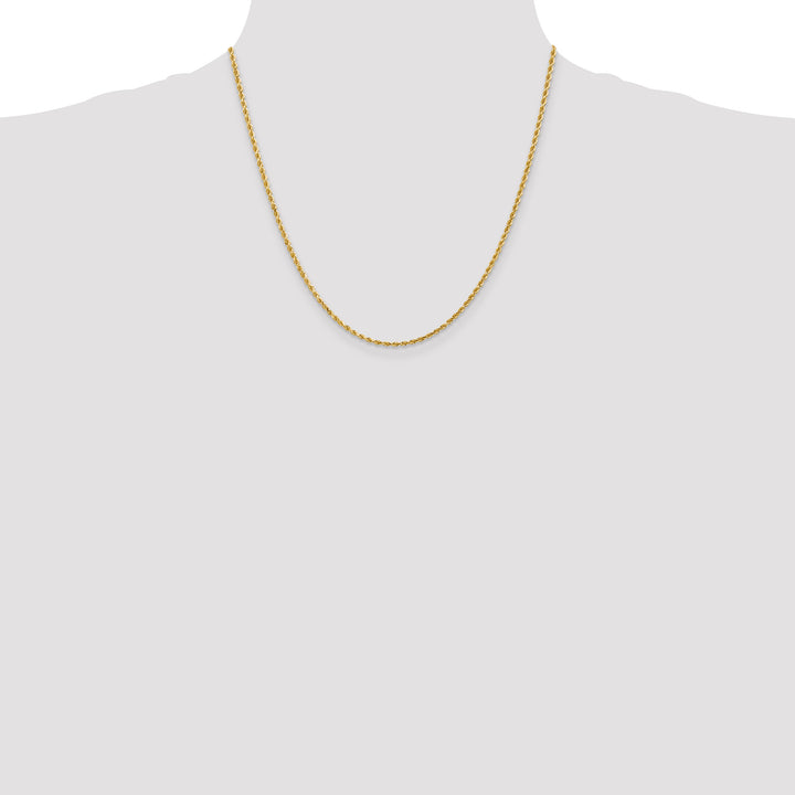 14k 2.0mm Diamond-cut Rope Chain