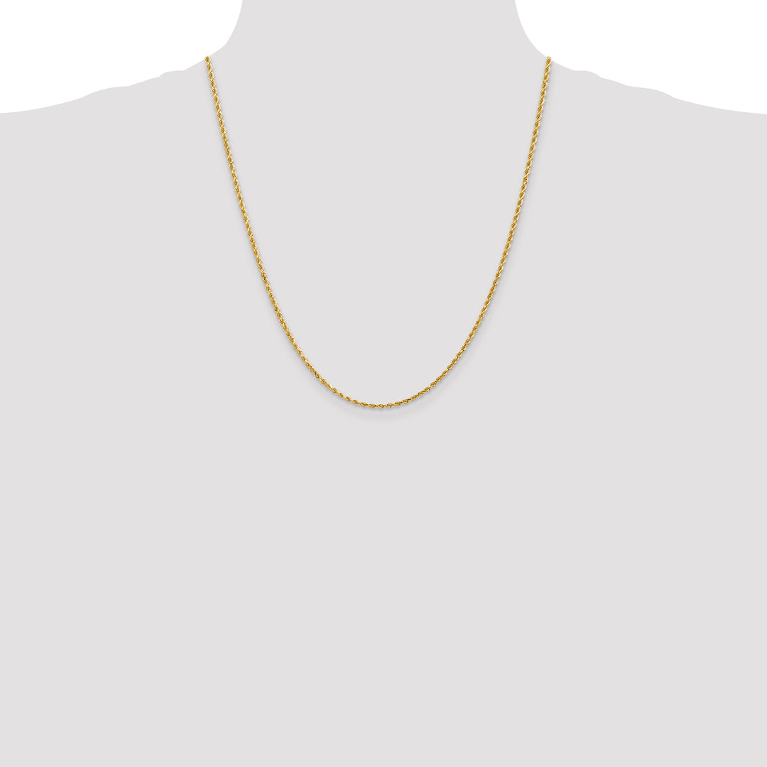 14k 2.0mm Diamond-cut Rope Chain