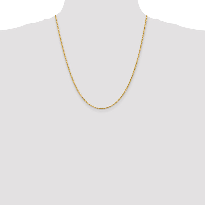 14k 2.0mm Diamond-cut Rope Chain