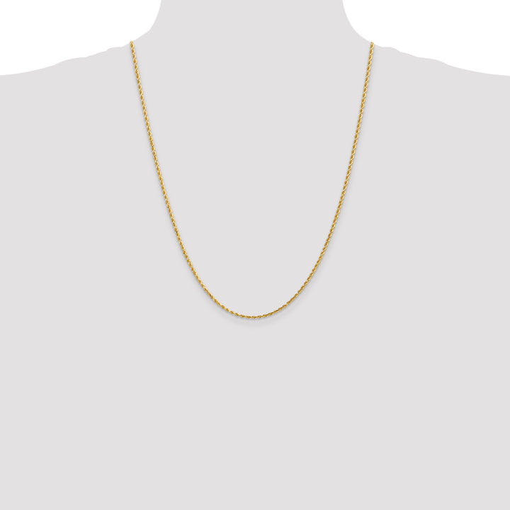 14k 2.0mm Diamond-cut Rope Chain