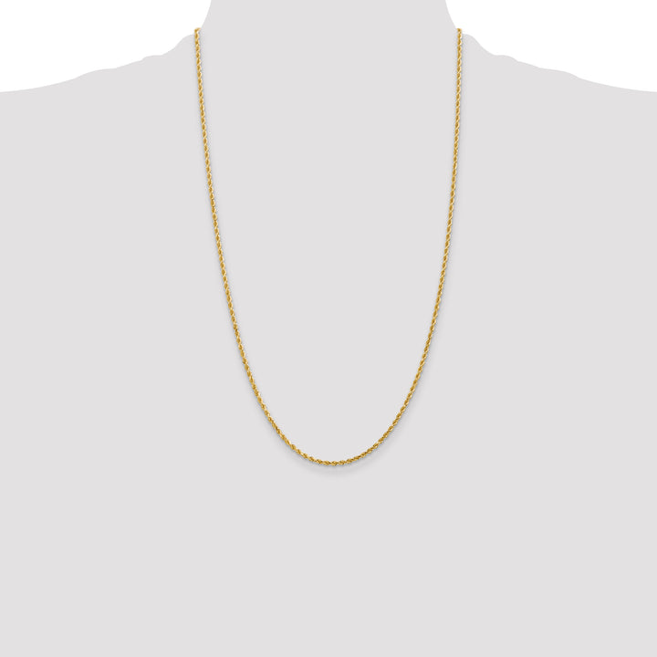 14k 2mm D/C Rope with Lobster Clasp Chain