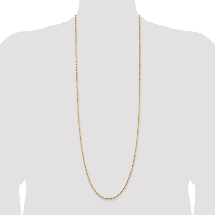 14k 2mm D/C Rope with Lobster Clasp Chain
