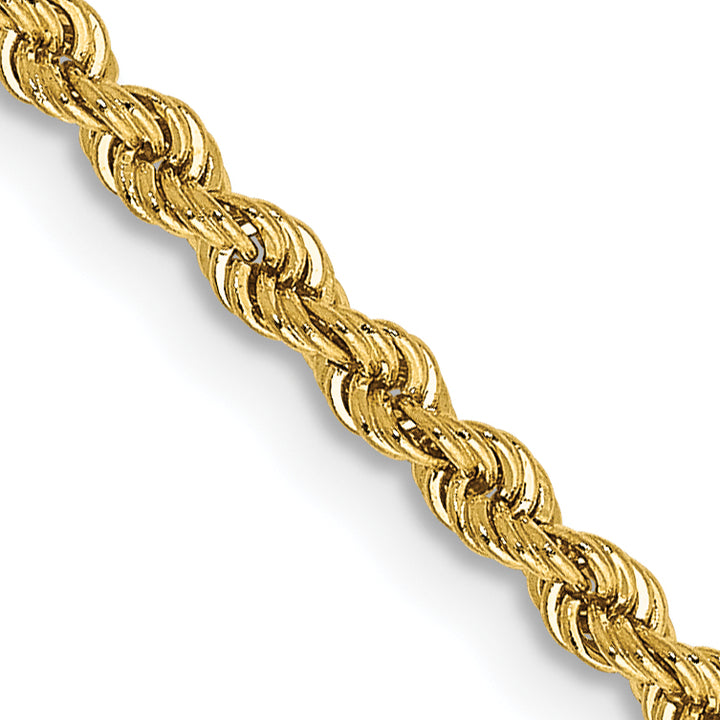 14k 2.25mm Solid Rope Chain