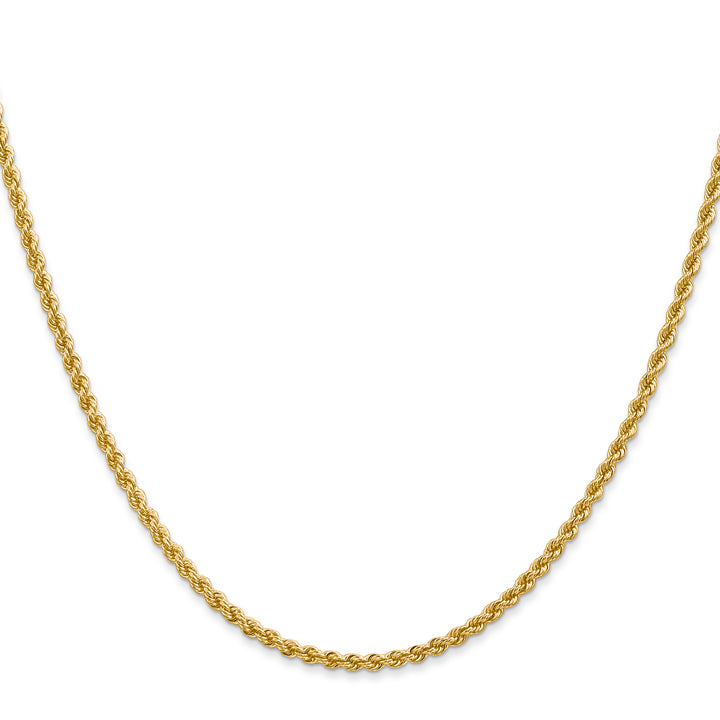 14k 2.25mm Solid Rope Chain