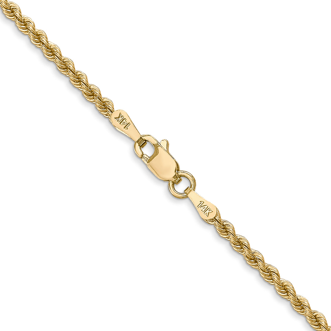 14k 2.25mm Solid Rope Chain