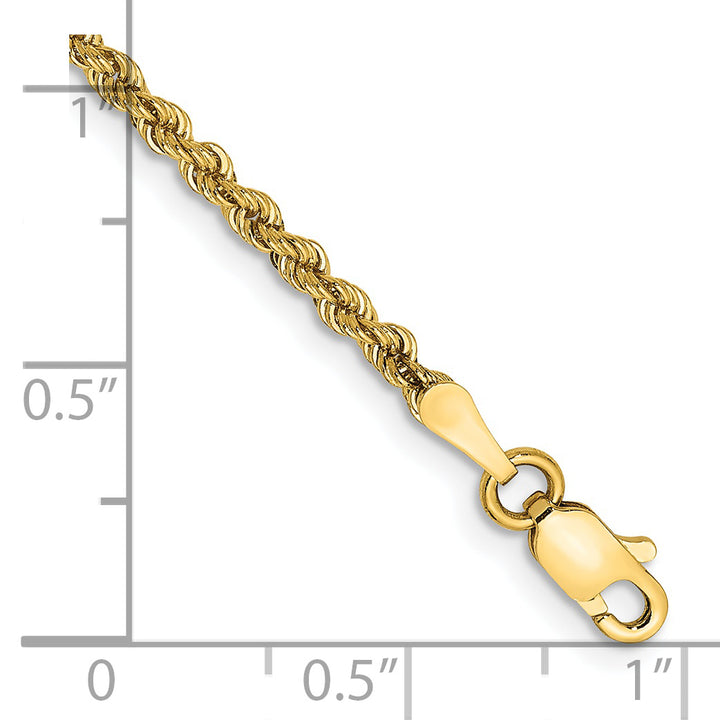 14k 2.25mm Solid Rope Chain