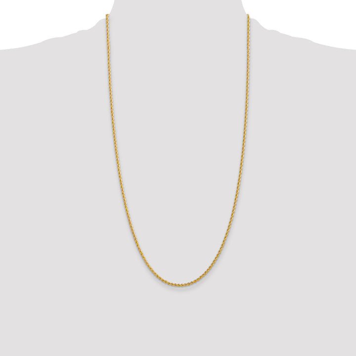 14k 2.25mm Regular Rope Chain