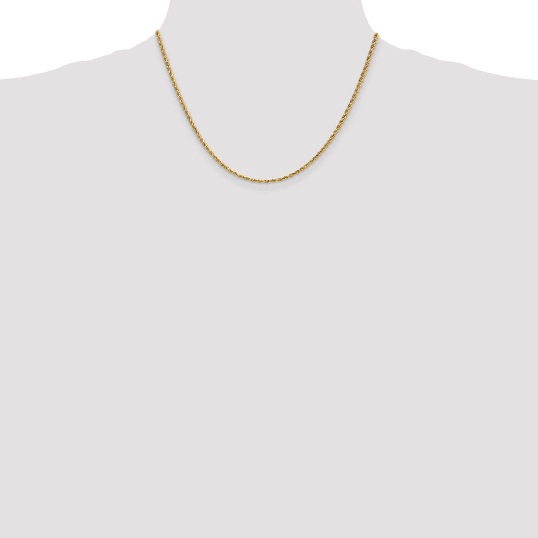 14k 2.25mm Diamond-cut Rope Chain