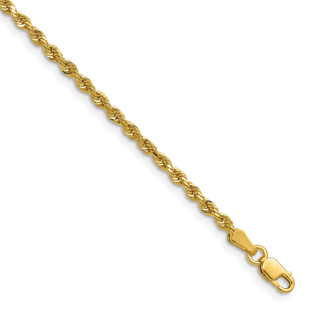 14k 2.25mm Diamond-cut Rope Chain