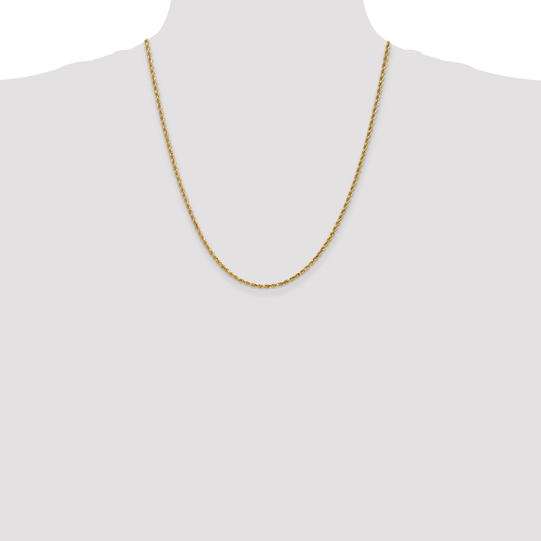 14k 2.25mm Diamond-cut Rope Chain