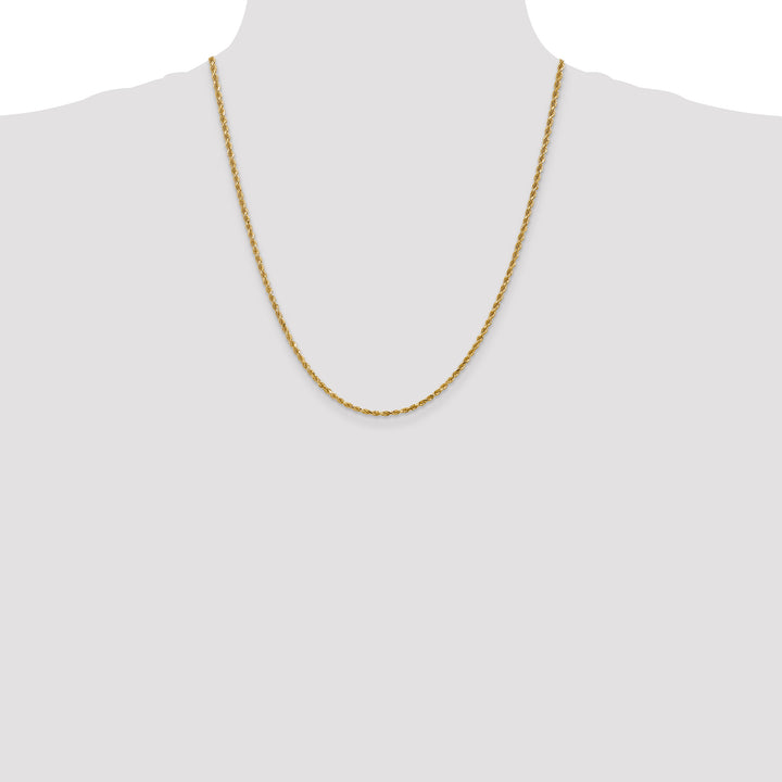 14k 2.25mm Diamond-cut Rope Chain