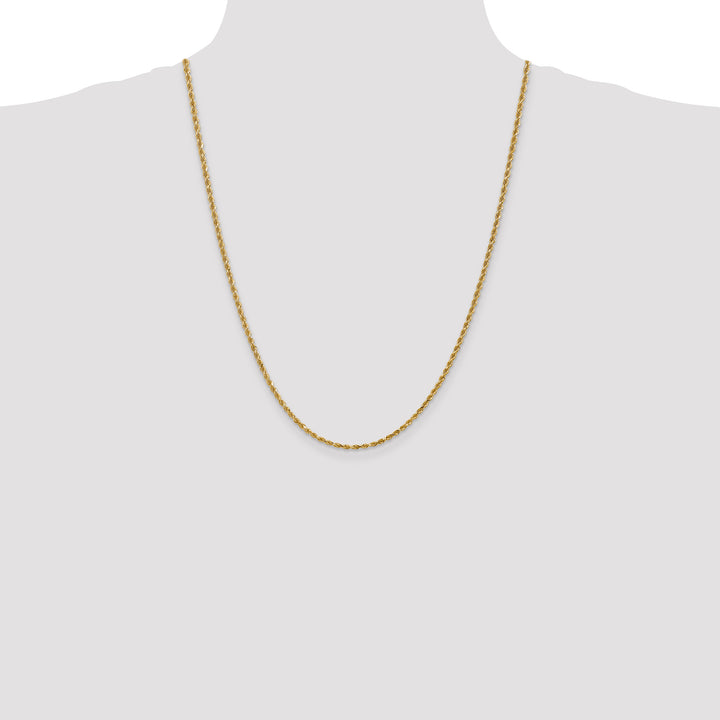 14k 2.25mm Diamond-cut Rope Chain